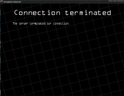 The server terminated &quot;our&quot; connection? <br />What  :?