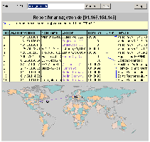 Screenshot of the Visual Tracerote from Virginia to armagetron.de